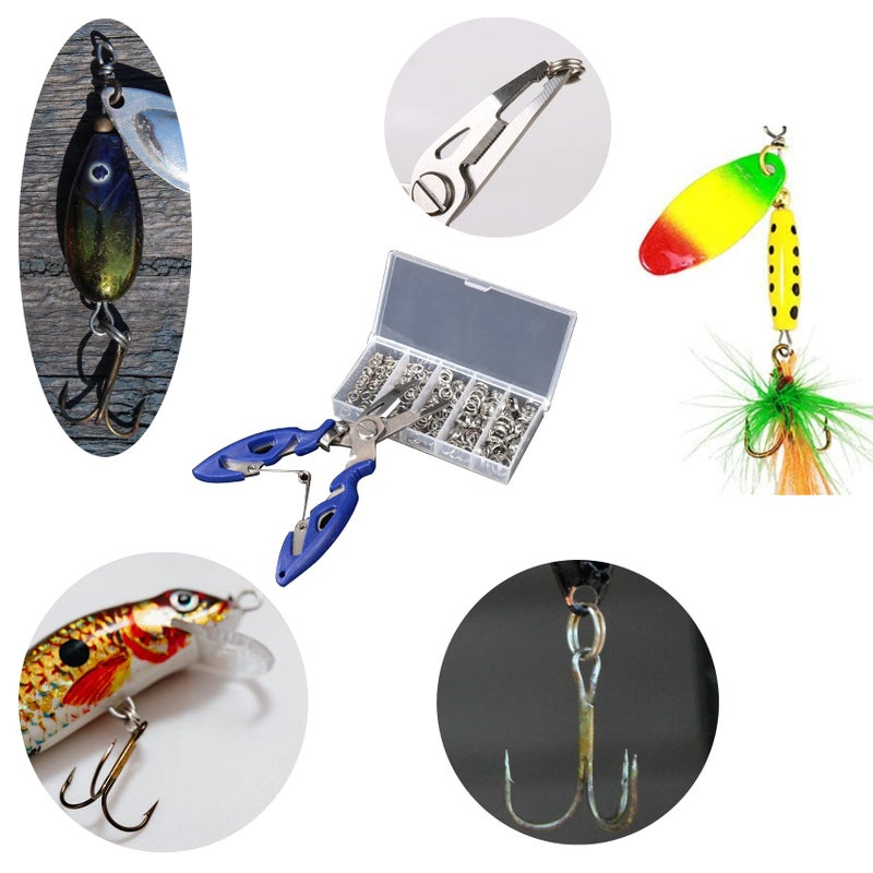 GREATFISHING 200PCS High Strength Heavy Stainless Steel Split Ring Lure Tackle Connector with Fishing Pliers 30lb to 120lb Test - Image 2